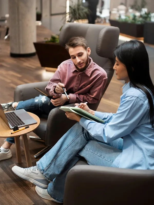 Partners reconnecting through therapy