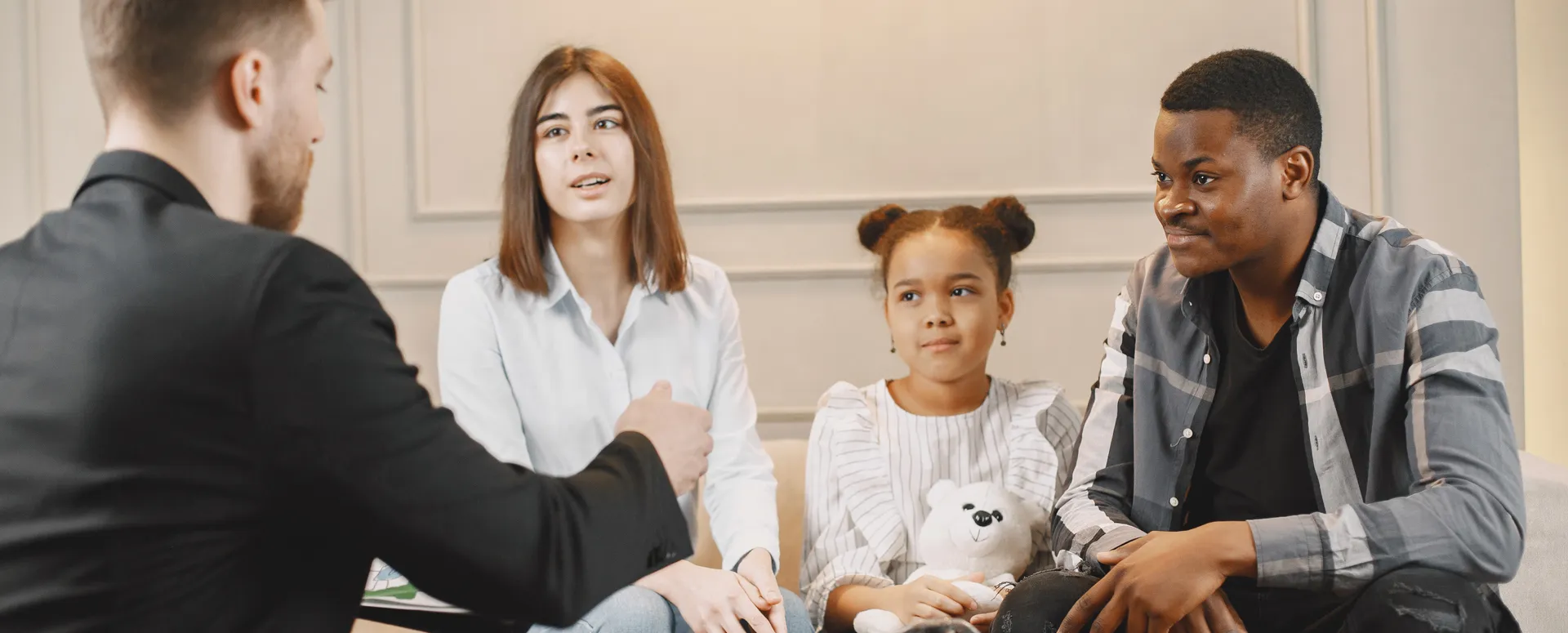 Family working through challenges together