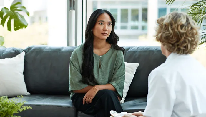Client finding clarity through therapy
