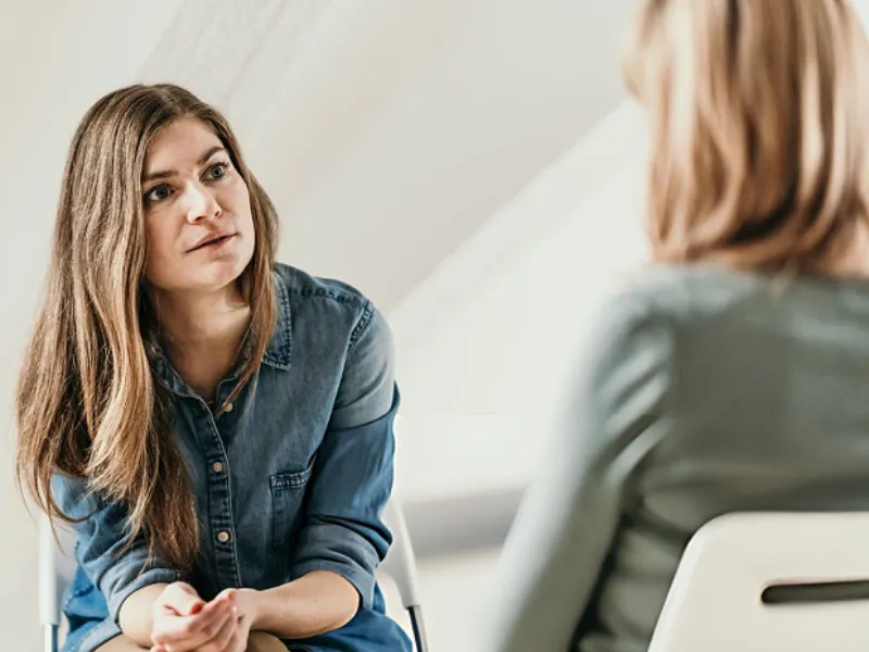 Young adult in a therapy session